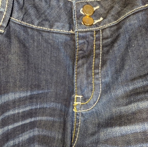 Coogi Jeans Y2K Jeans .. Embroidery Gold Studded Pocket Bootcut..Size 17/18 - Picture 9 of 11